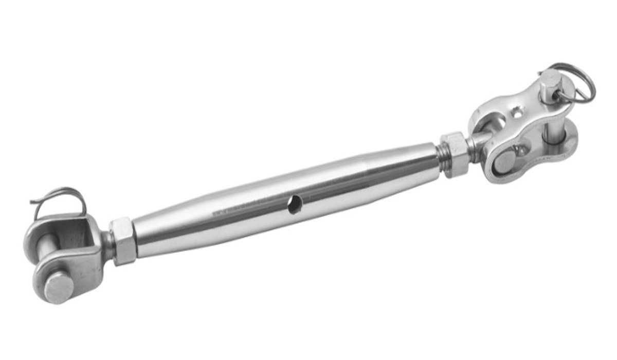 Edelstahl Seilspanner mit zwei Gabeln