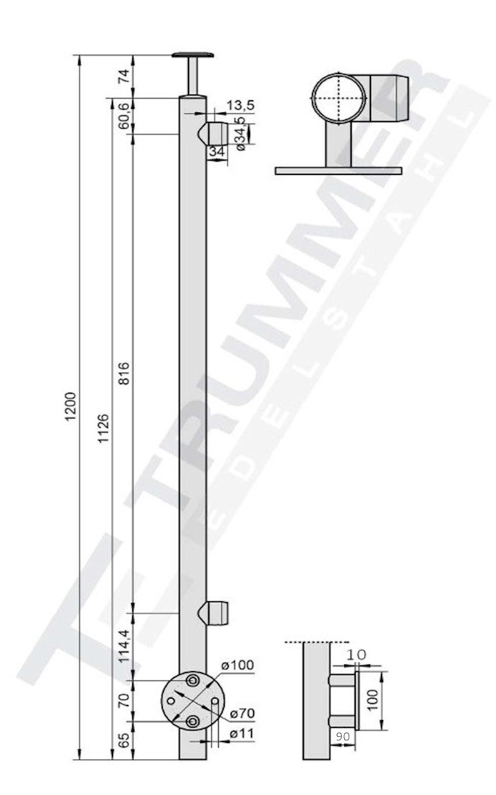 Zeichnung für T1810_R_100 Zeichnung für T1810_R_100