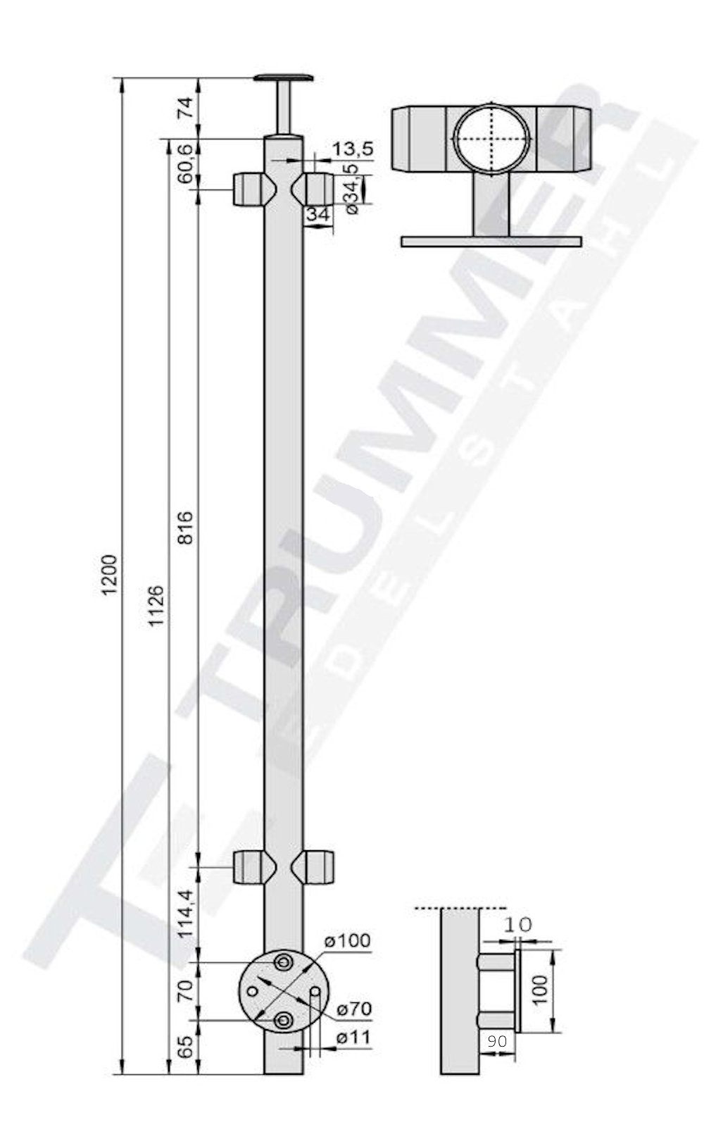 Zeichnung für T1820_100 Zeichnung für T1820_100