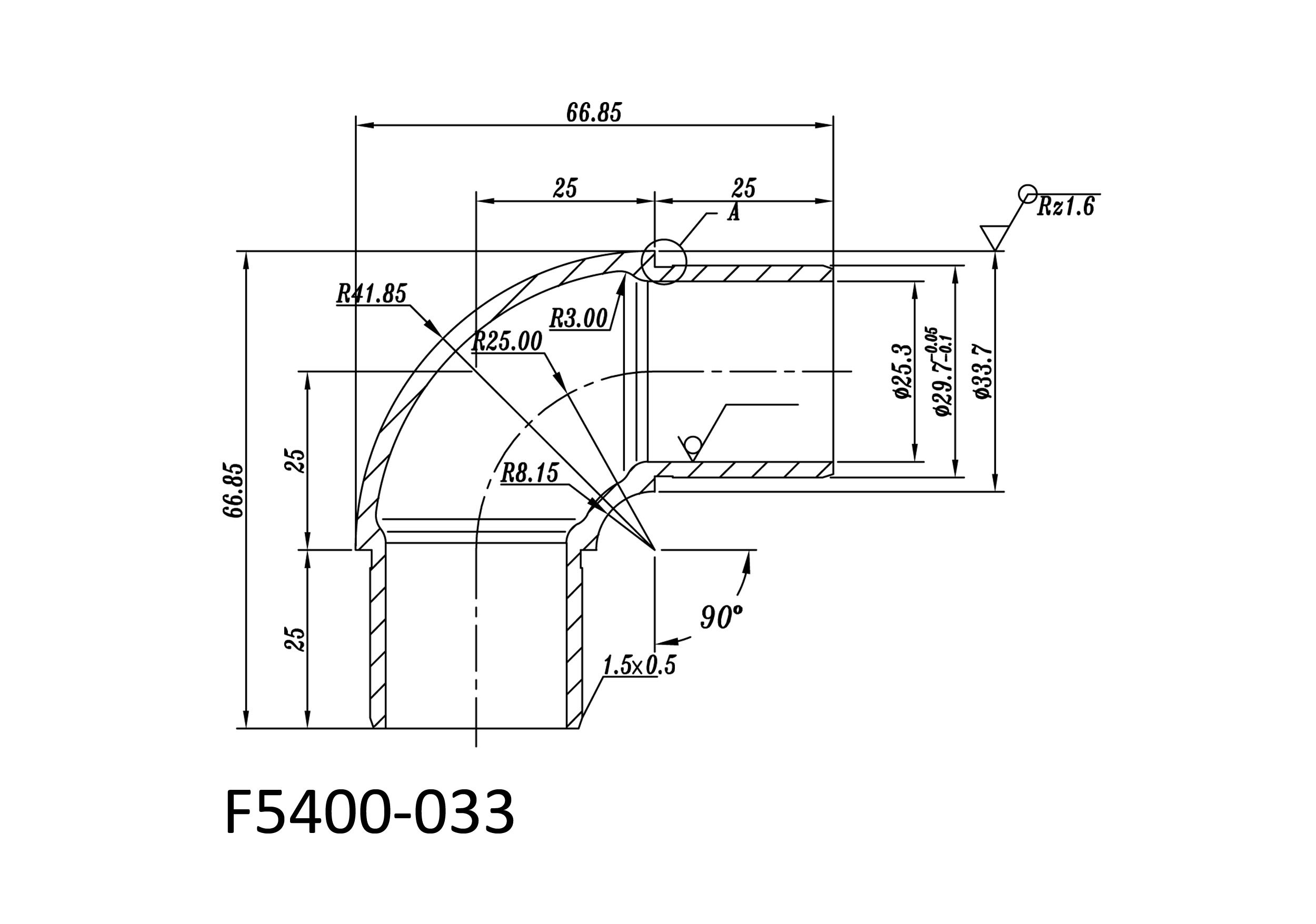 Zeichnung für F5400-033 Zeichnung für F5400-033