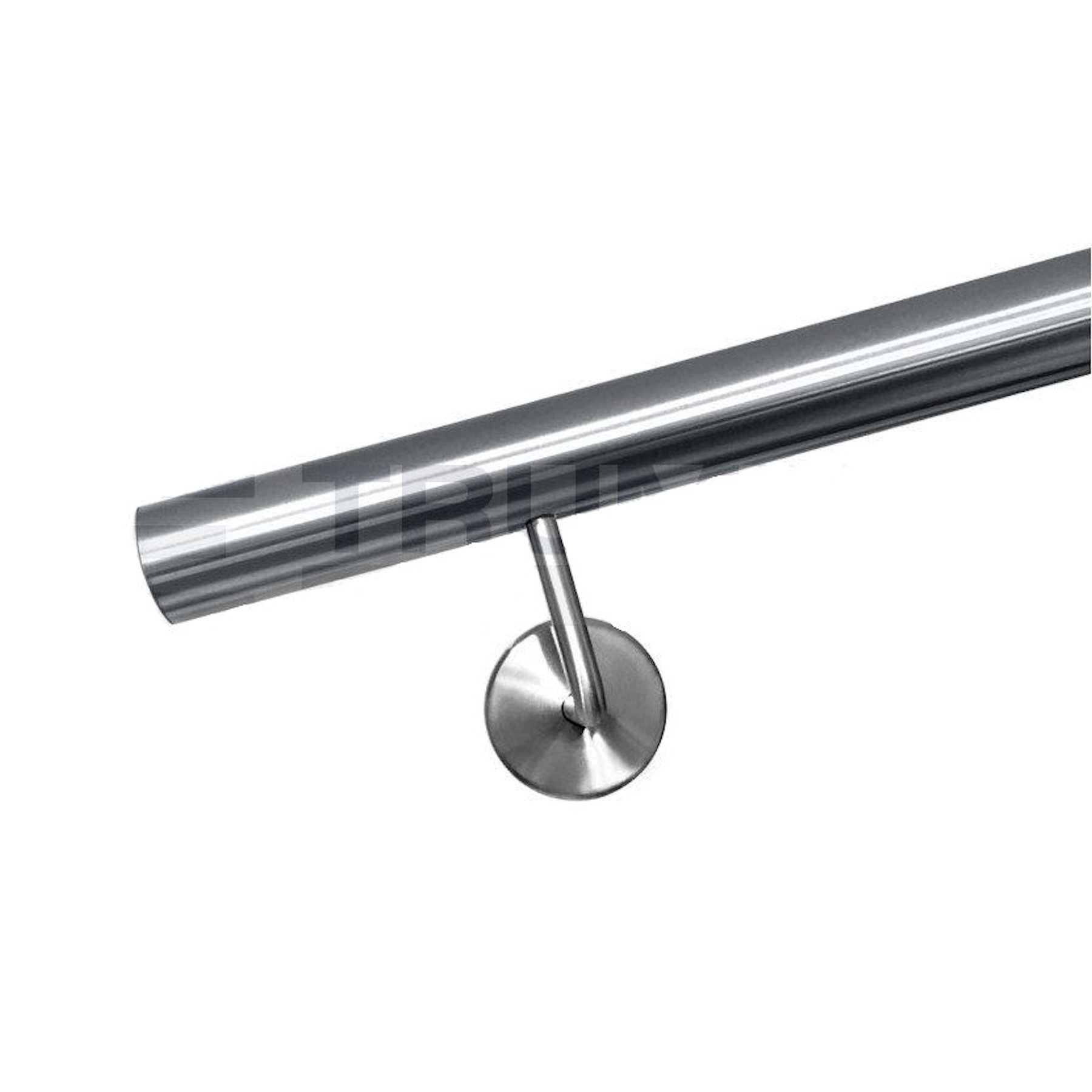 Edelstahl-Handlauf mit zusätzlichen Abdeckrosetten Edelstahl-Handlauf mit zusätzlichen Abdeckrosetten