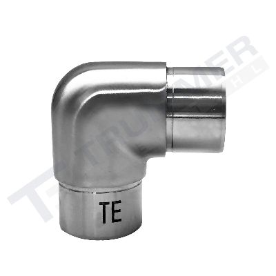 Edelstahl Eckbogen 90° Ø 33,7 - 48,3