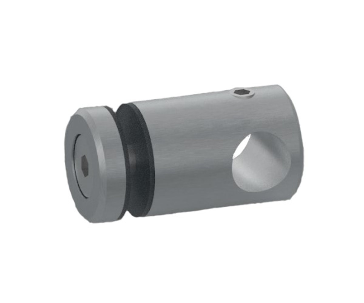 Edelstahl Punkthalter Ø 22 mm mit Bohrung Ø 12,2 mm