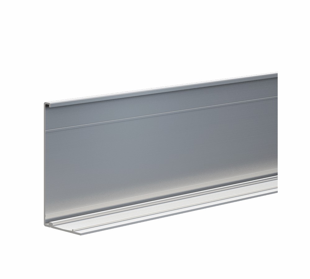 Aluminium Abdeckprofil 140mm für vorgesetztes Bodenprofil Set7