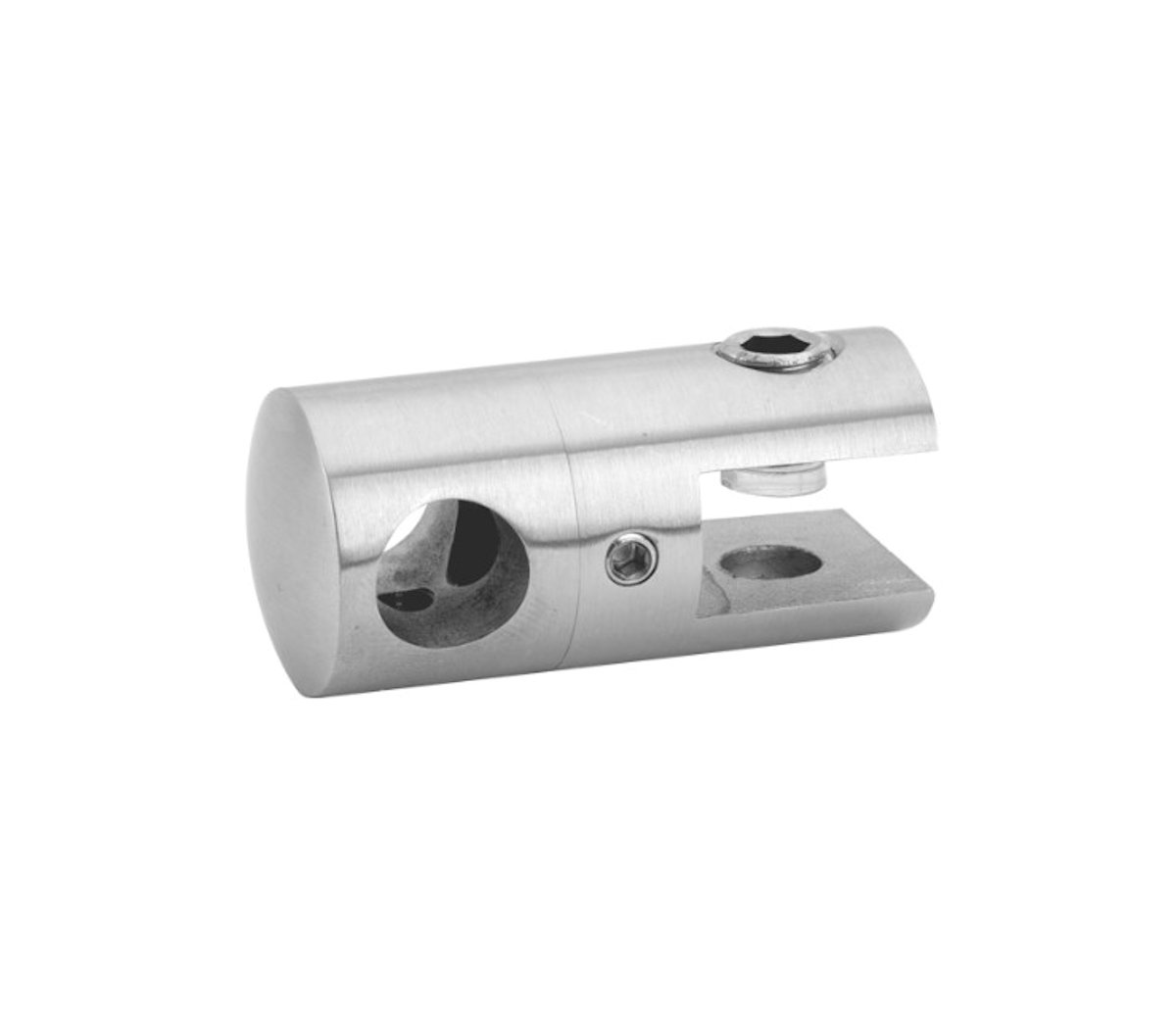 Edelstahl Plattenhalter Ø 25 mm mit Bohrung