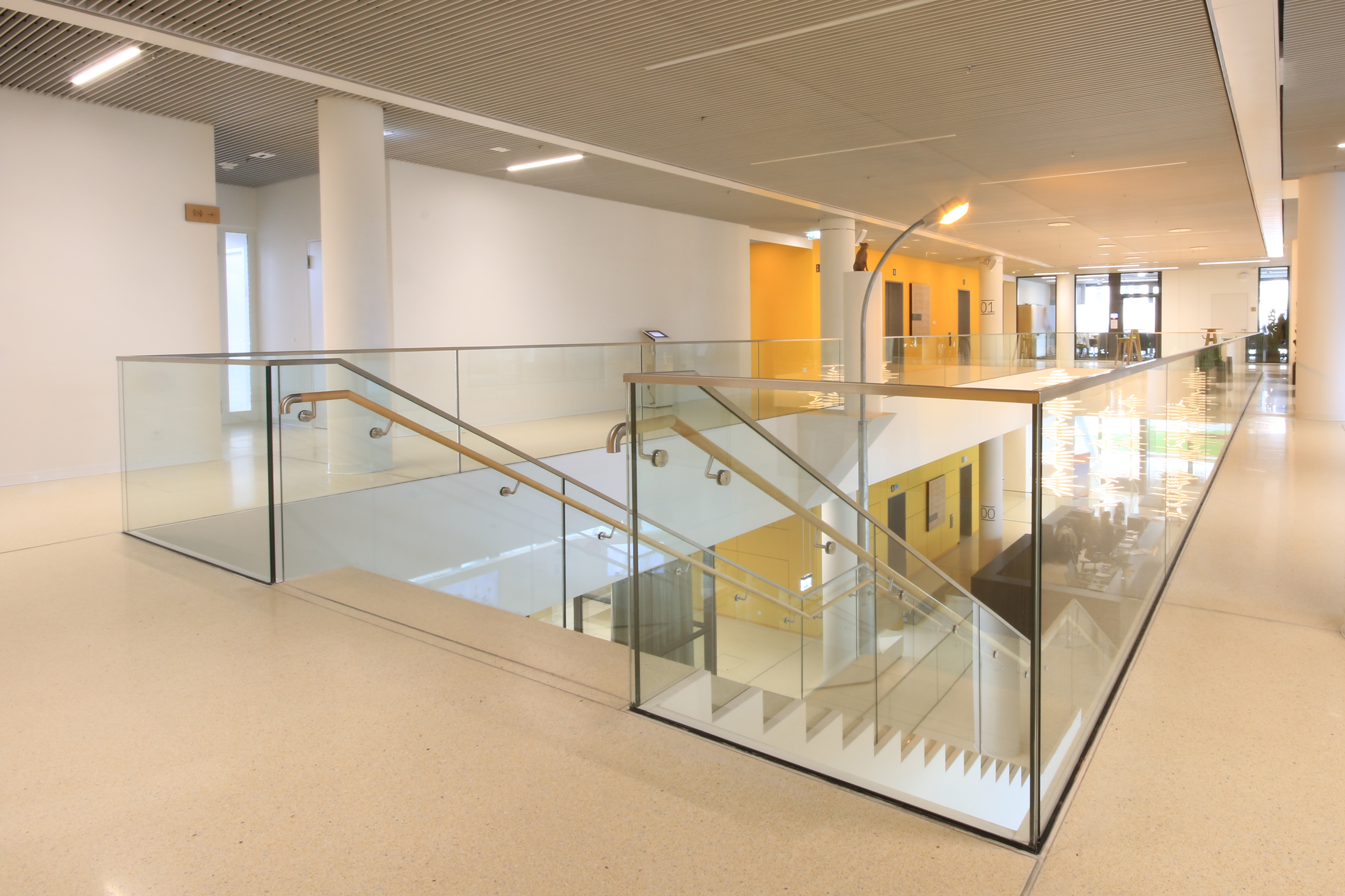 Ganzglasgeländer mit Treppe Ganzglasgeländer mit Treppe