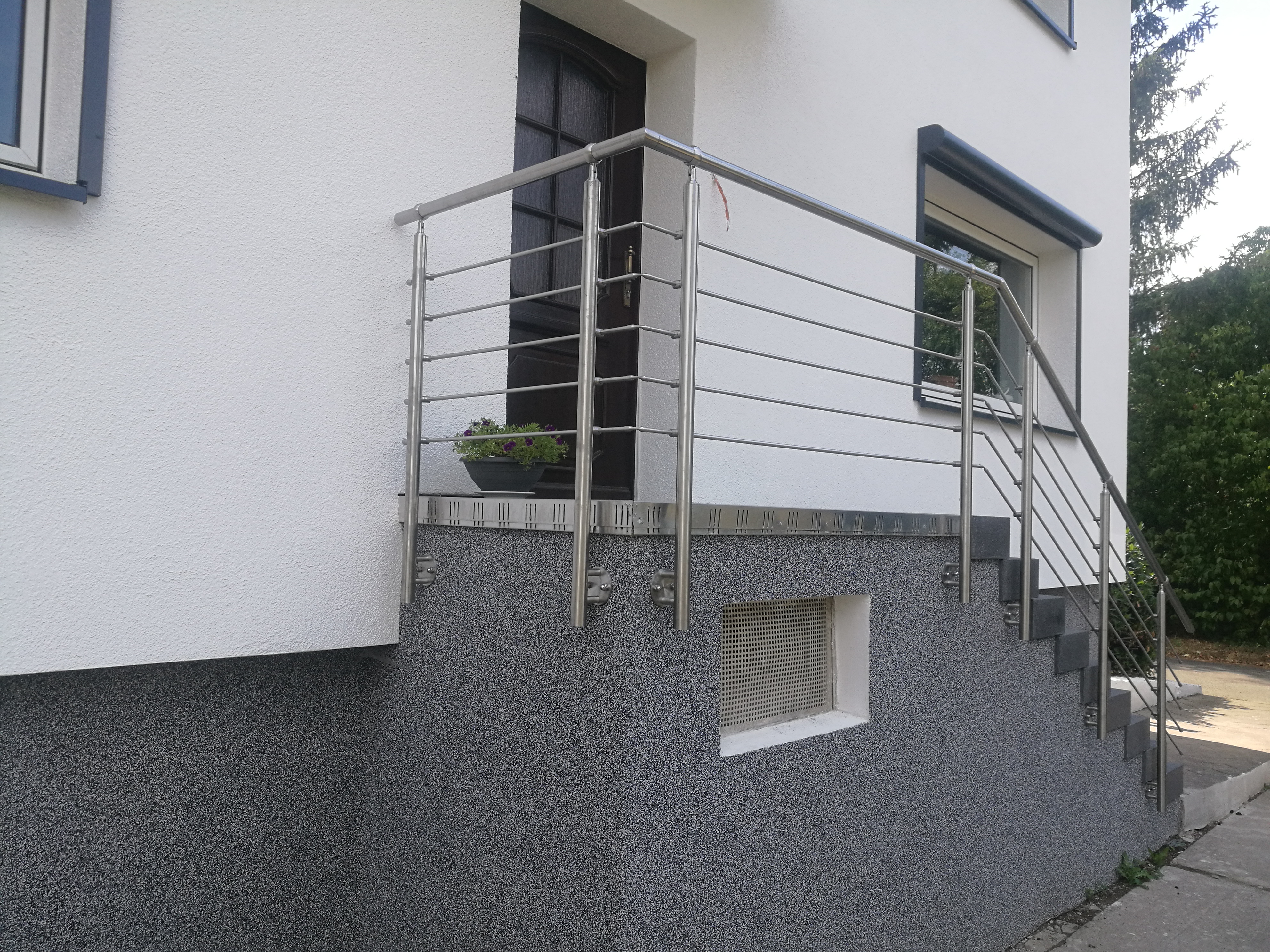 Treppengeländer Rundpfosten