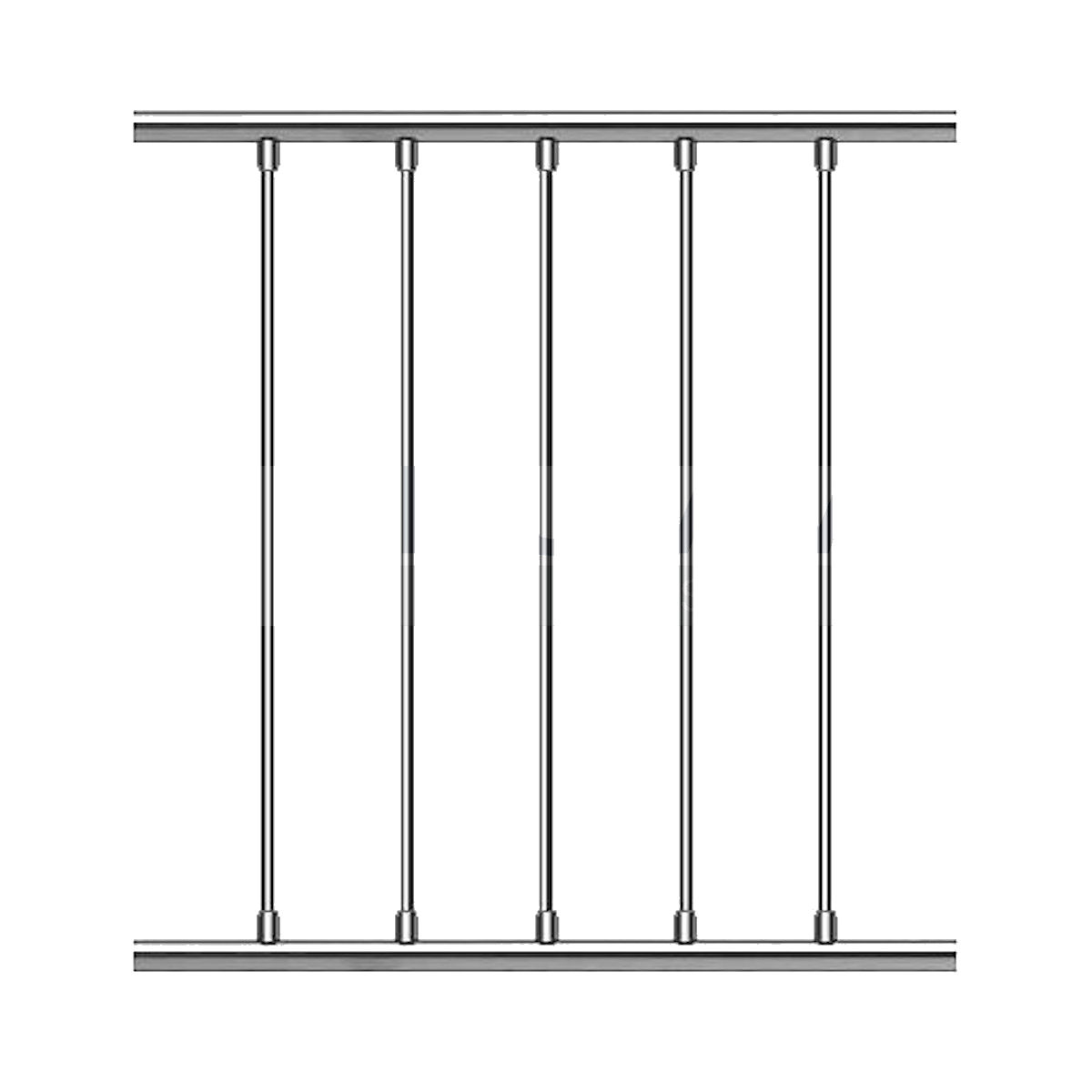 Füllung mit 5 Stäben für Stabgeländer (Varianten: Füllung mit 5 Stäben für Stabgeländer (Varianten: