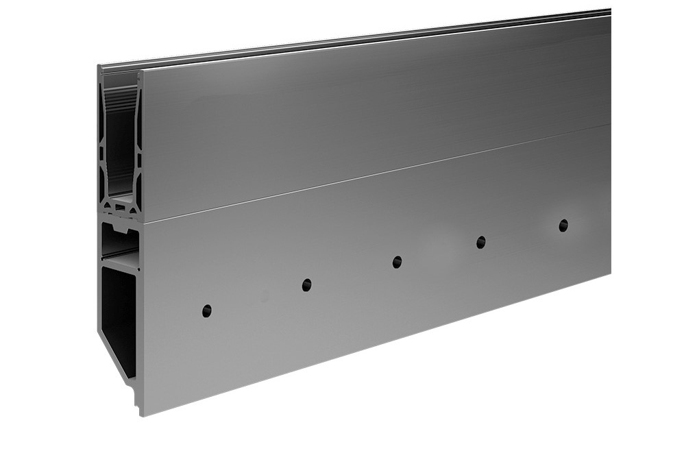 Set 8 Aluminium Bodenprofil 2.0 light, vorgesetzt