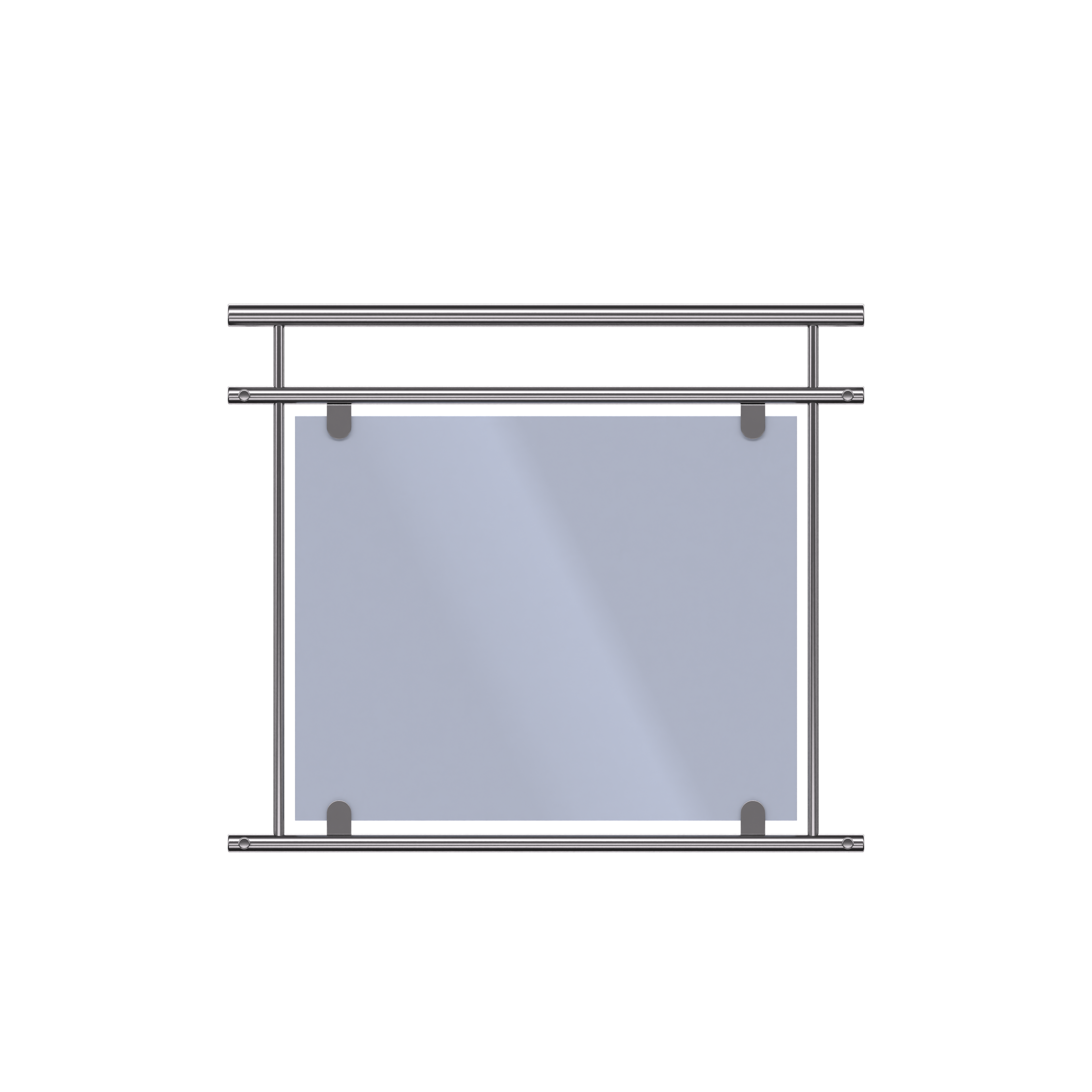 Französischer Balkon mit Glasfüllung Milchglas