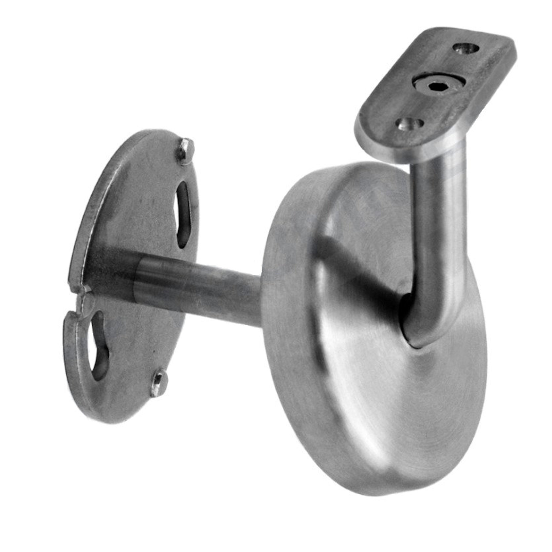 Handlaufhalter mit Cliprosette-Trägerplatte 42,4 Handlaufhalter mit Cliprosette-Trägerplatte 42,4