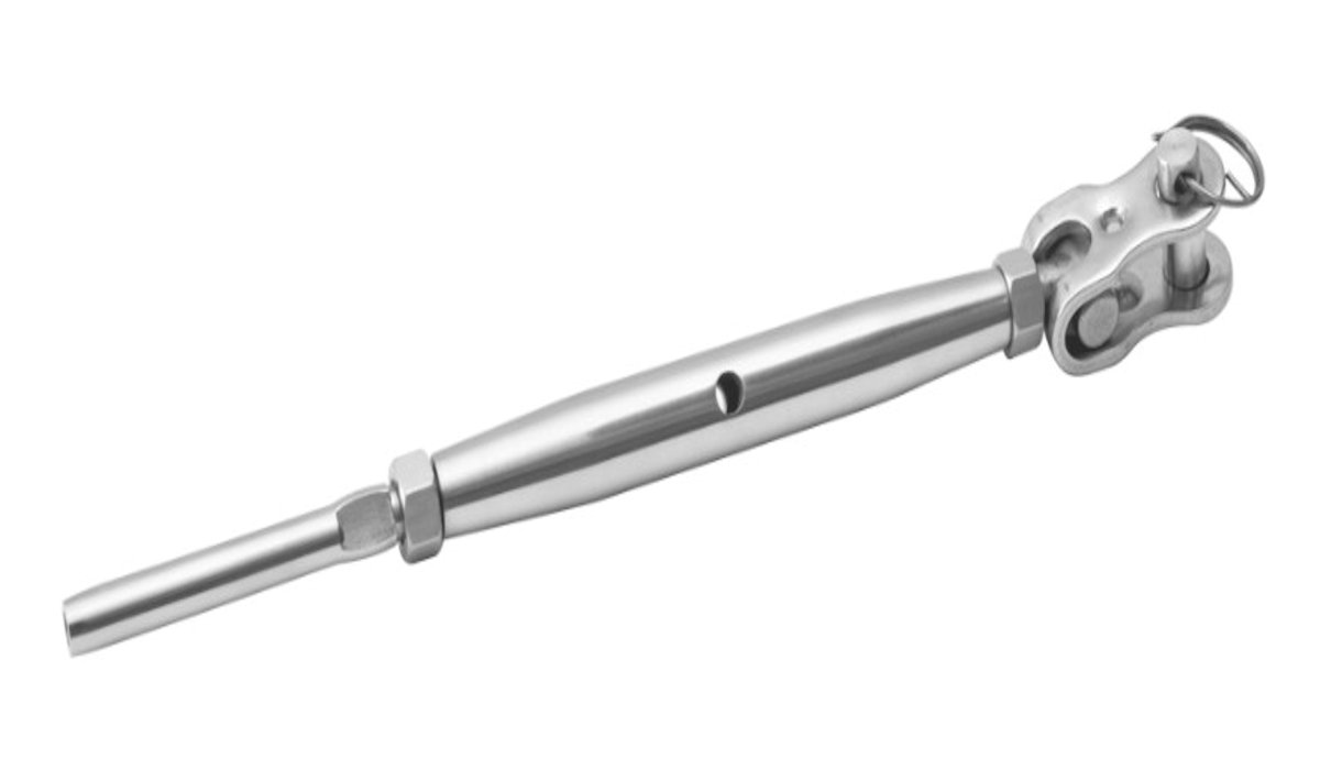 Edelstahl Seilspanner mit einer Gabel Edelstahl Seilspanner mit einer Gabel