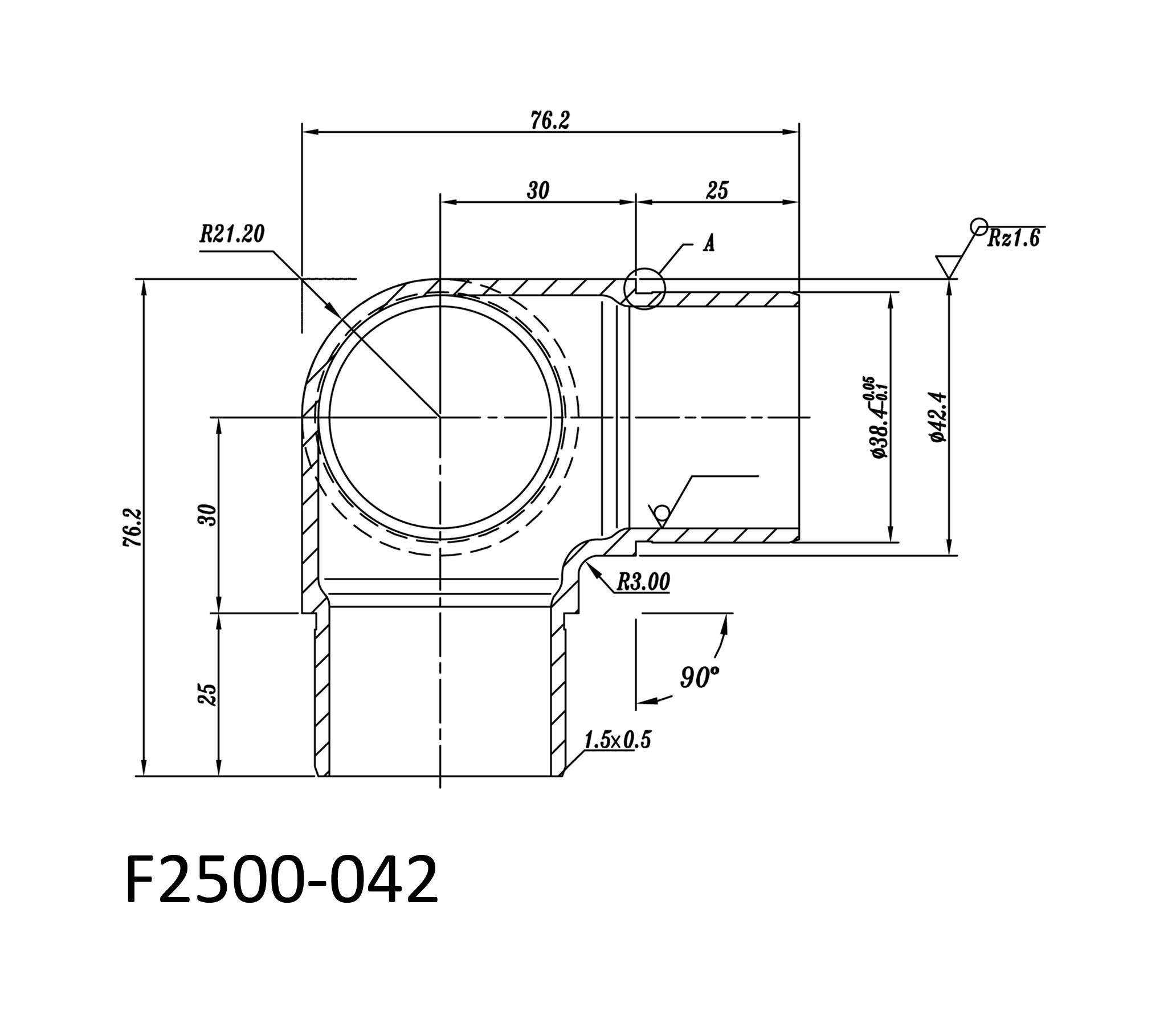 Zeichnung für F2500-042 Zeichnung für F2500-042
