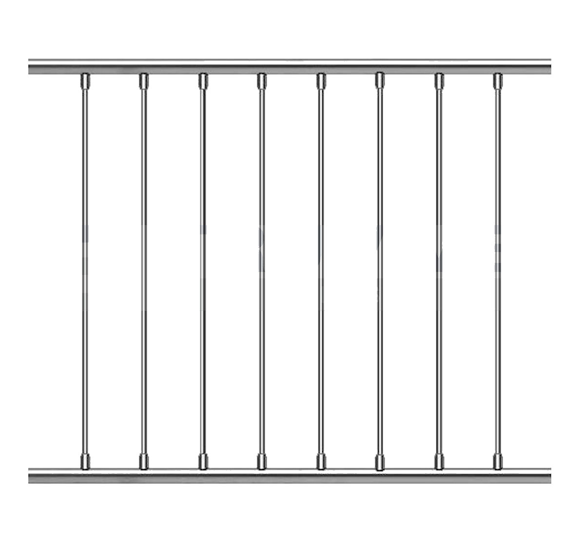 Füllung mit 8 Stäben für Stabgeländer (Varianten: Füllung mit 8 Stäben für Stabgeländer (Varianten: