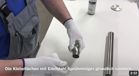 Videovorschau Steckfitting korrekt in Edelstahlrohr einkleben Videovorschau Steckfitting korrekt in Edelstahlrohr einkleben