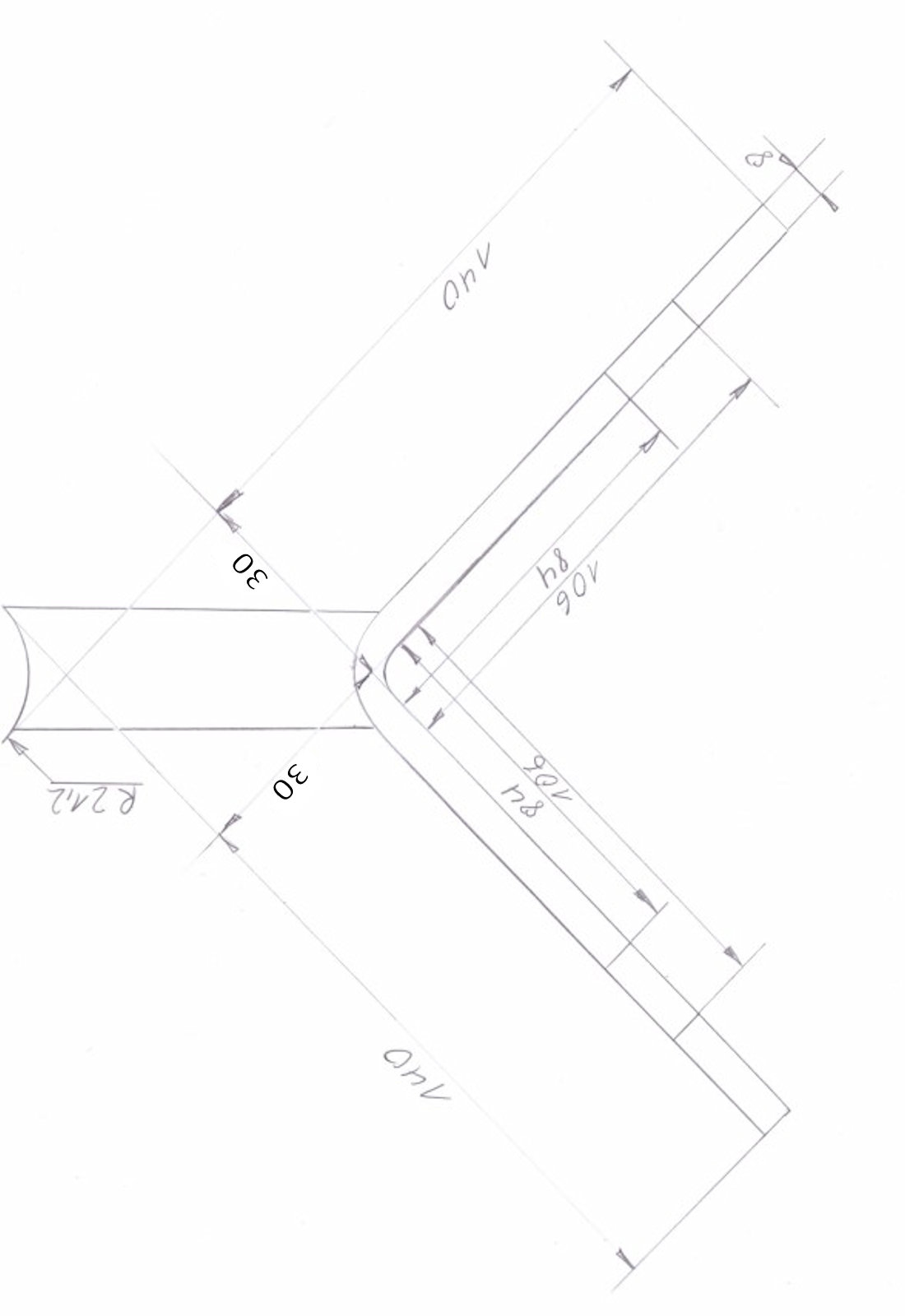 Zeichnung für T0730_30 Eckwandanker