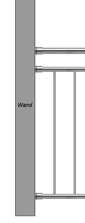 Wandanschlusset für Stabgeländerfüllungen