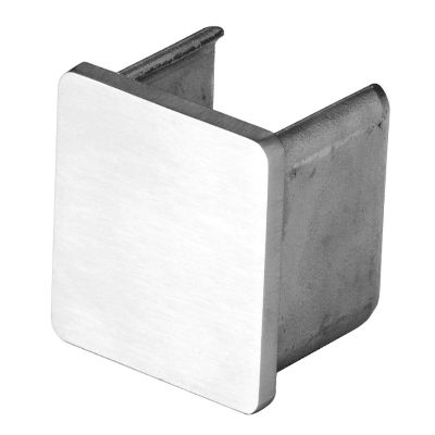 Edelstahl Endkappe für Nutrohr 25 x 25-60 x 40 mm